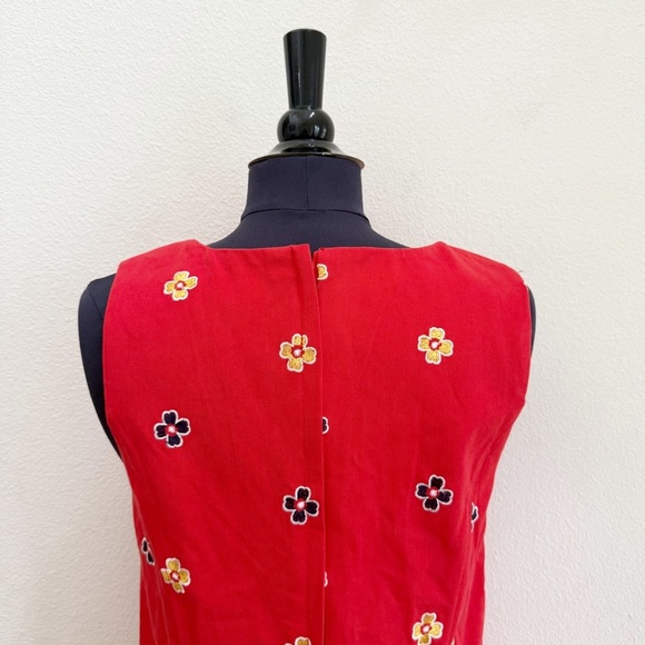 Modcloth Mid-Century Muse Shift Dress embroidered floral Size Small - Picture 5 of 8